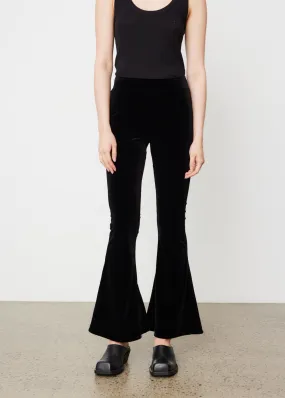 Velvet Jersey Flared Pants