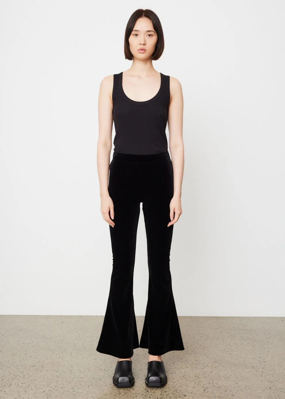 Velvet Jersey Flared Pants