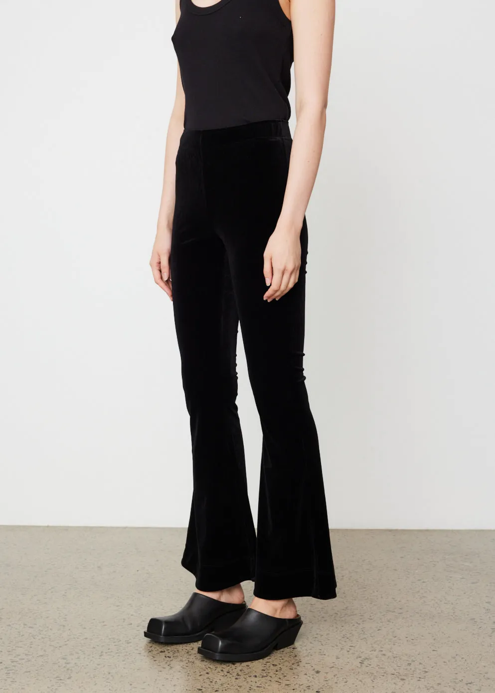 Velvet Jersey Flared Pants