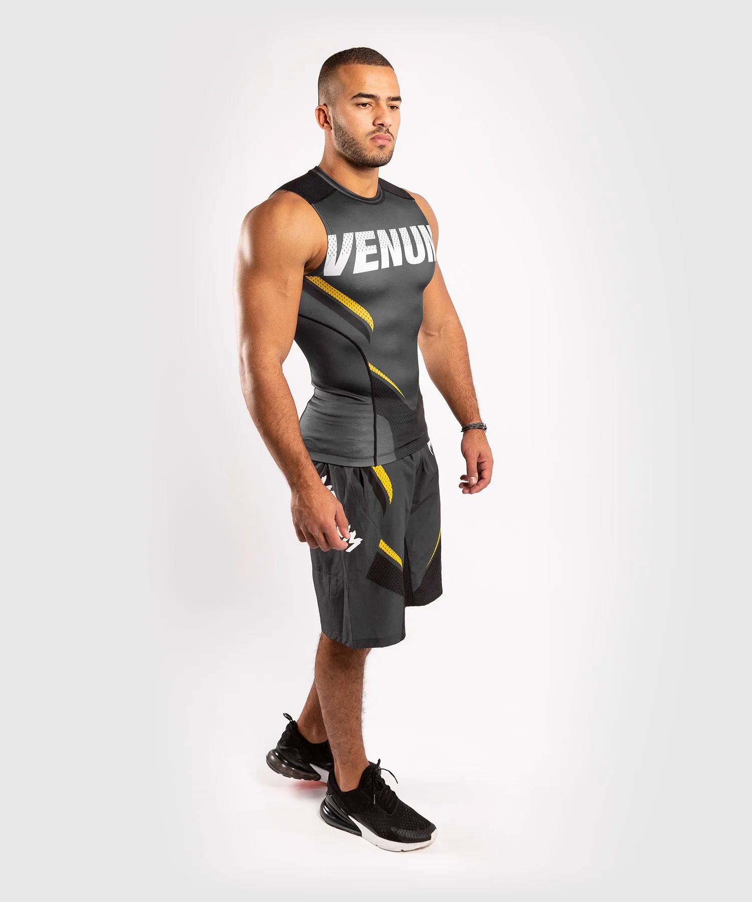 Venum ONE FC Impact Rashguard - sleeveless - Grey/Yellow