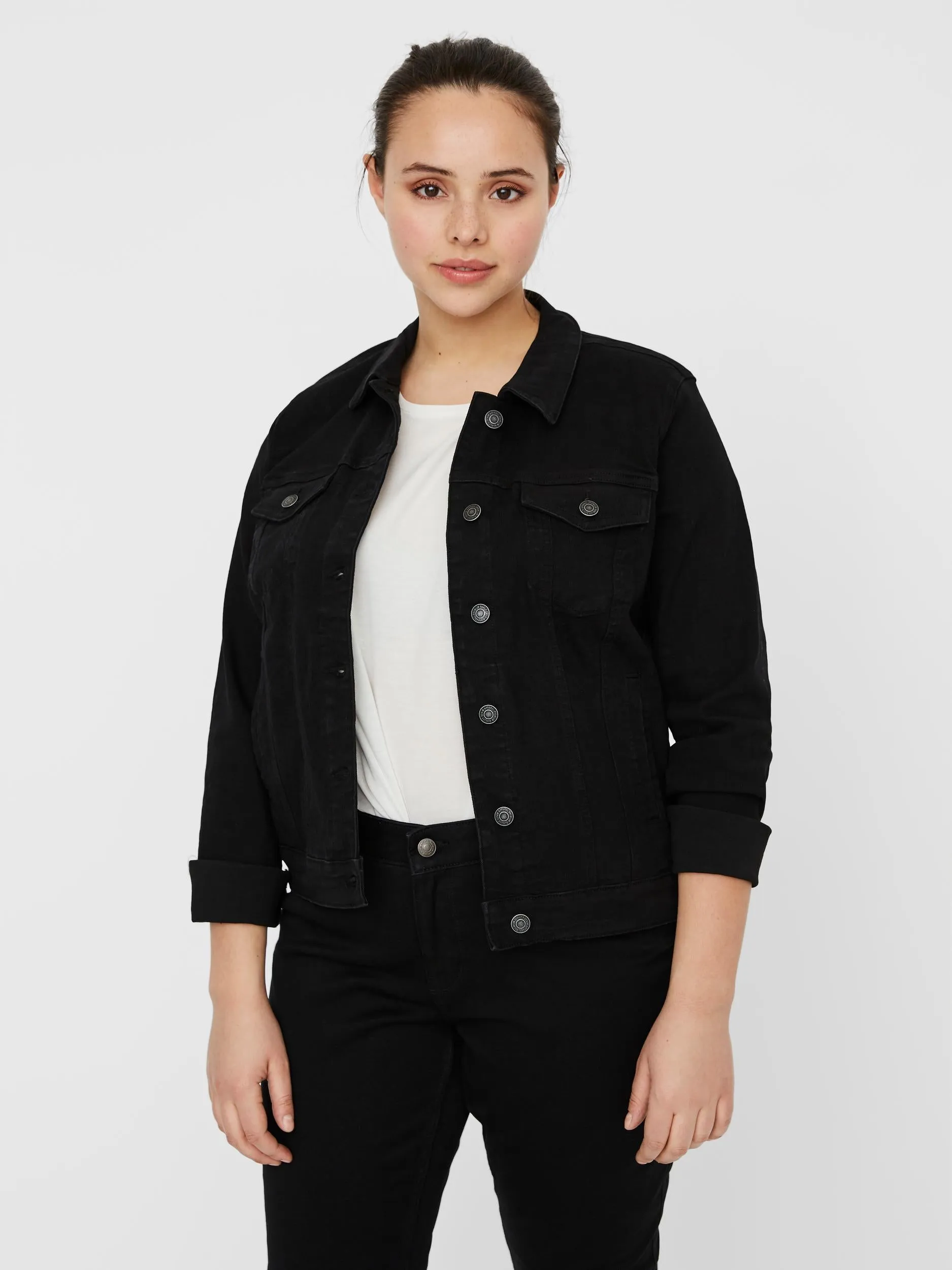 Vero Moda Curve Black Denim Jacket