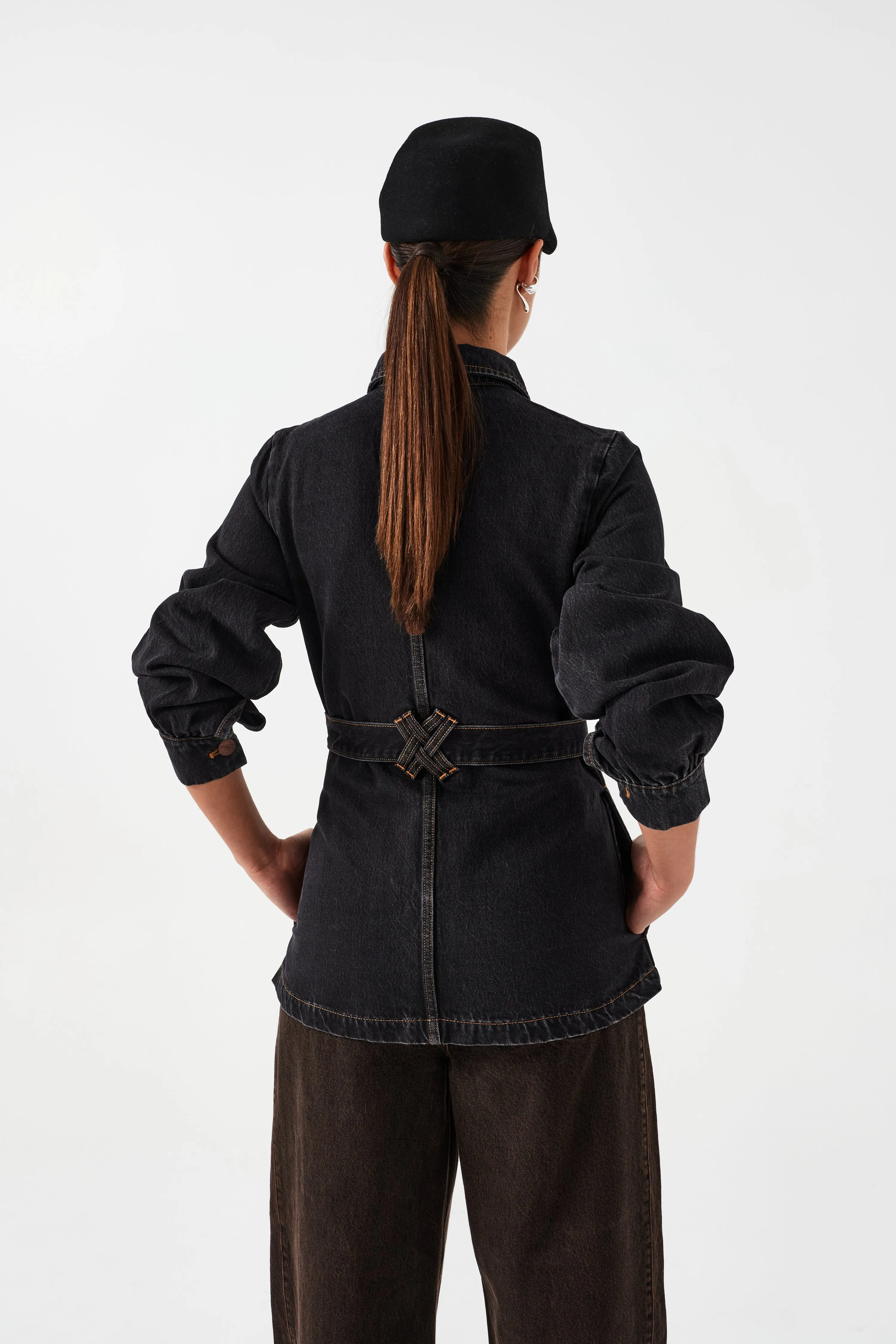 Willow Jacket in Black Denim