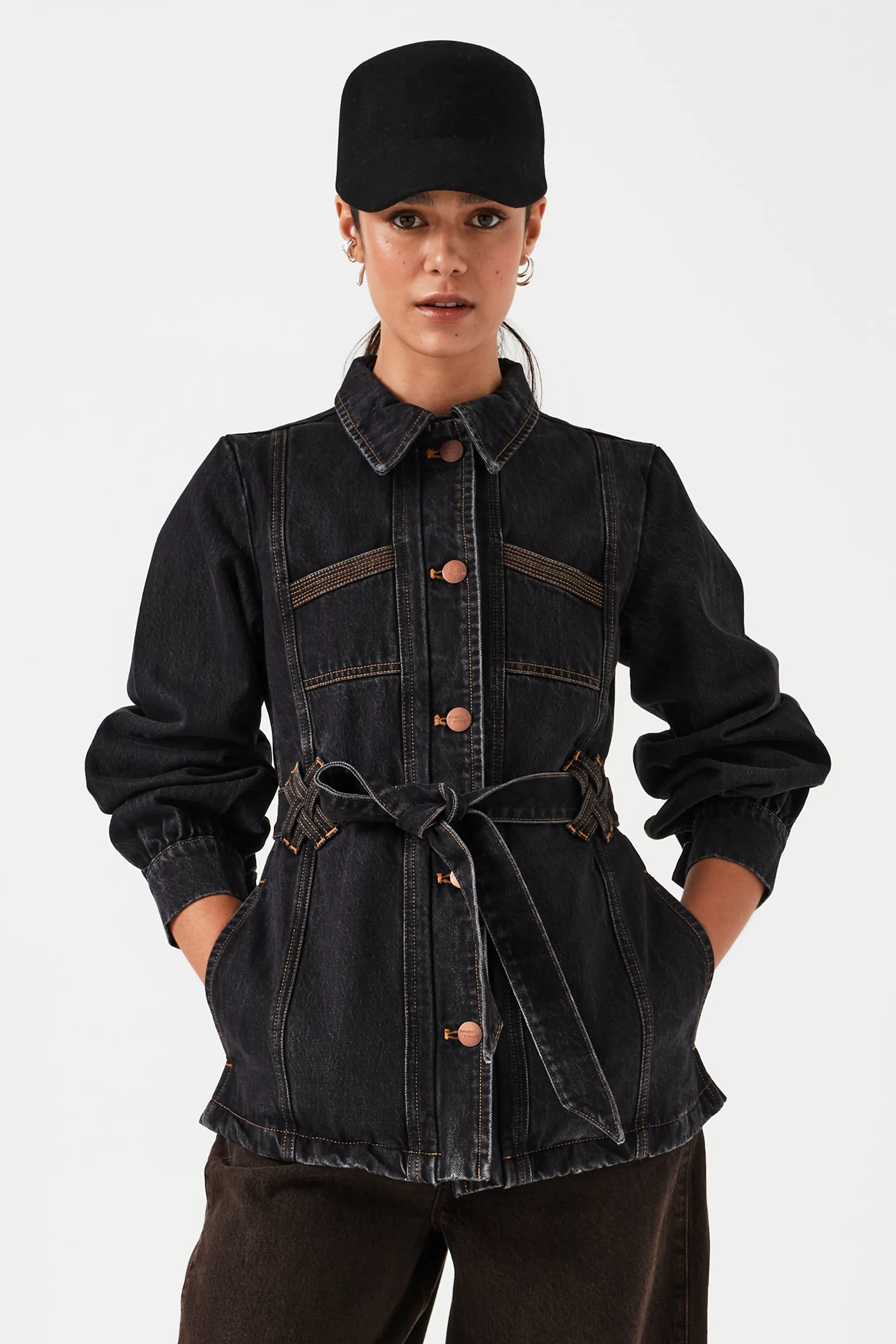 Willow Jacket in Black Denim