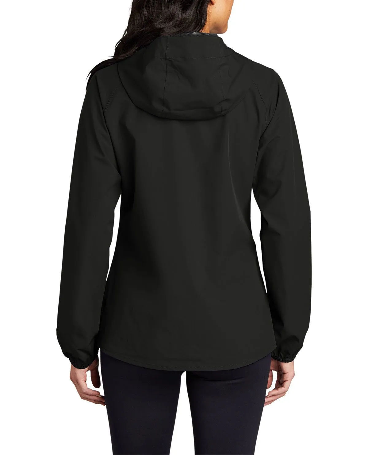 Women's Full-Zip Essential Waterproof Hooded Rain Jacket