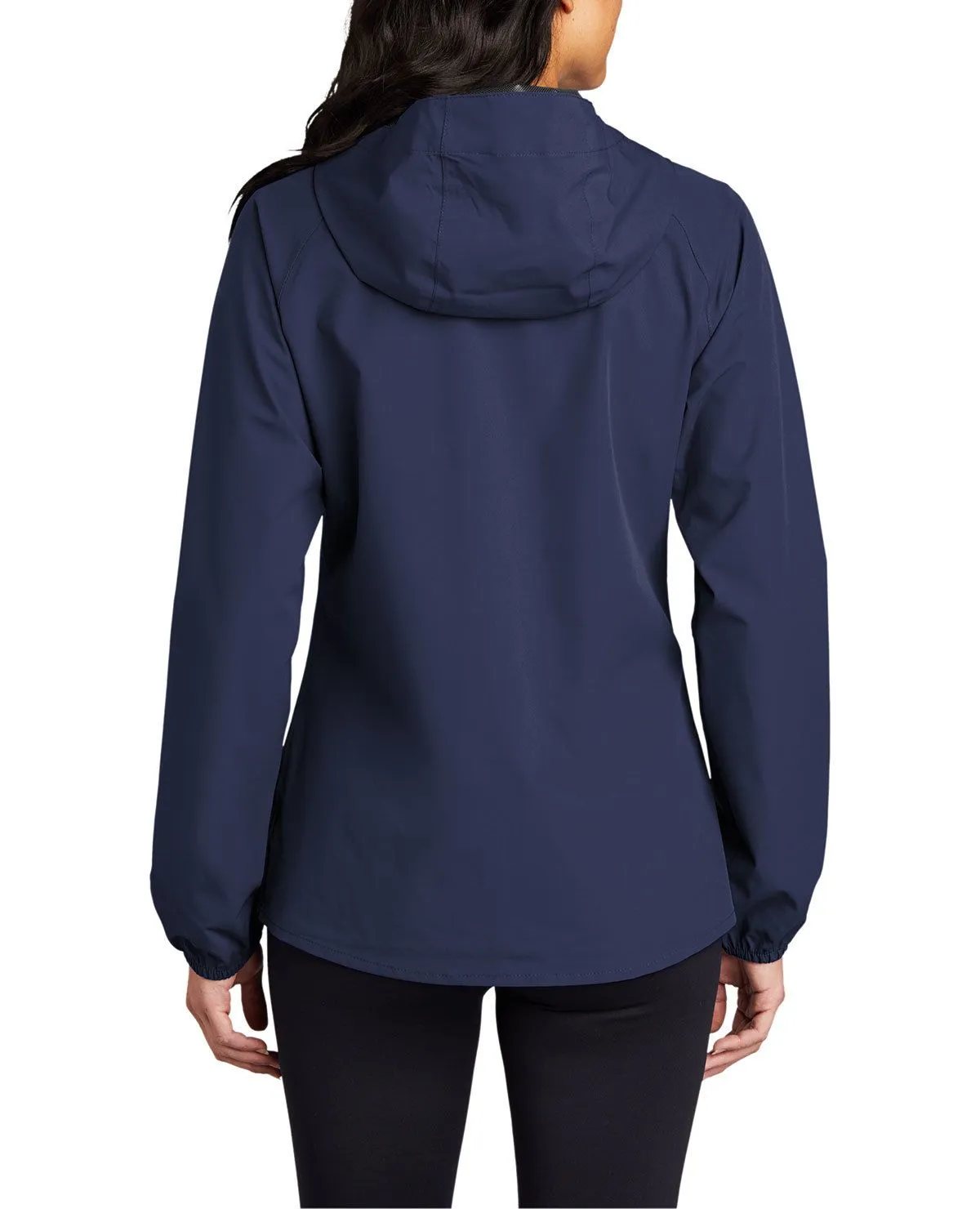 Women's Full-Zip Essential Waterproof Hooded Rain Jacket