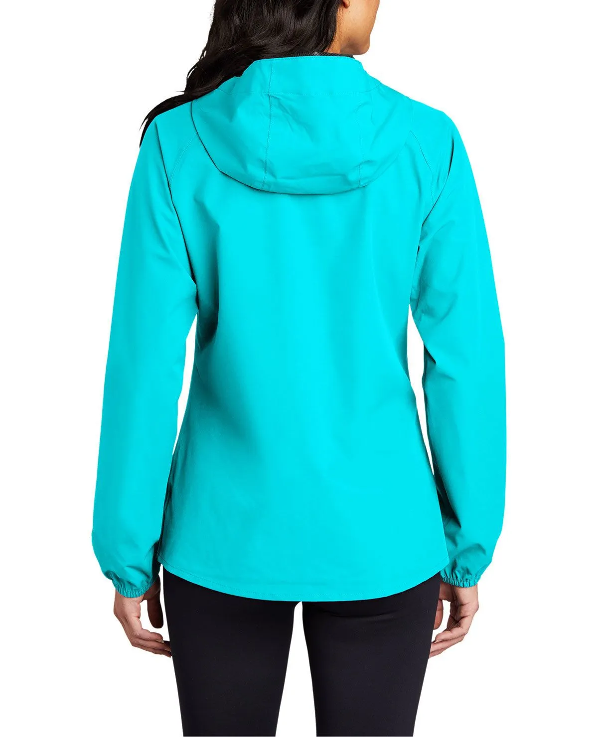 Women's Full-Zip Essential Waterproof Hooded Rain Jacket