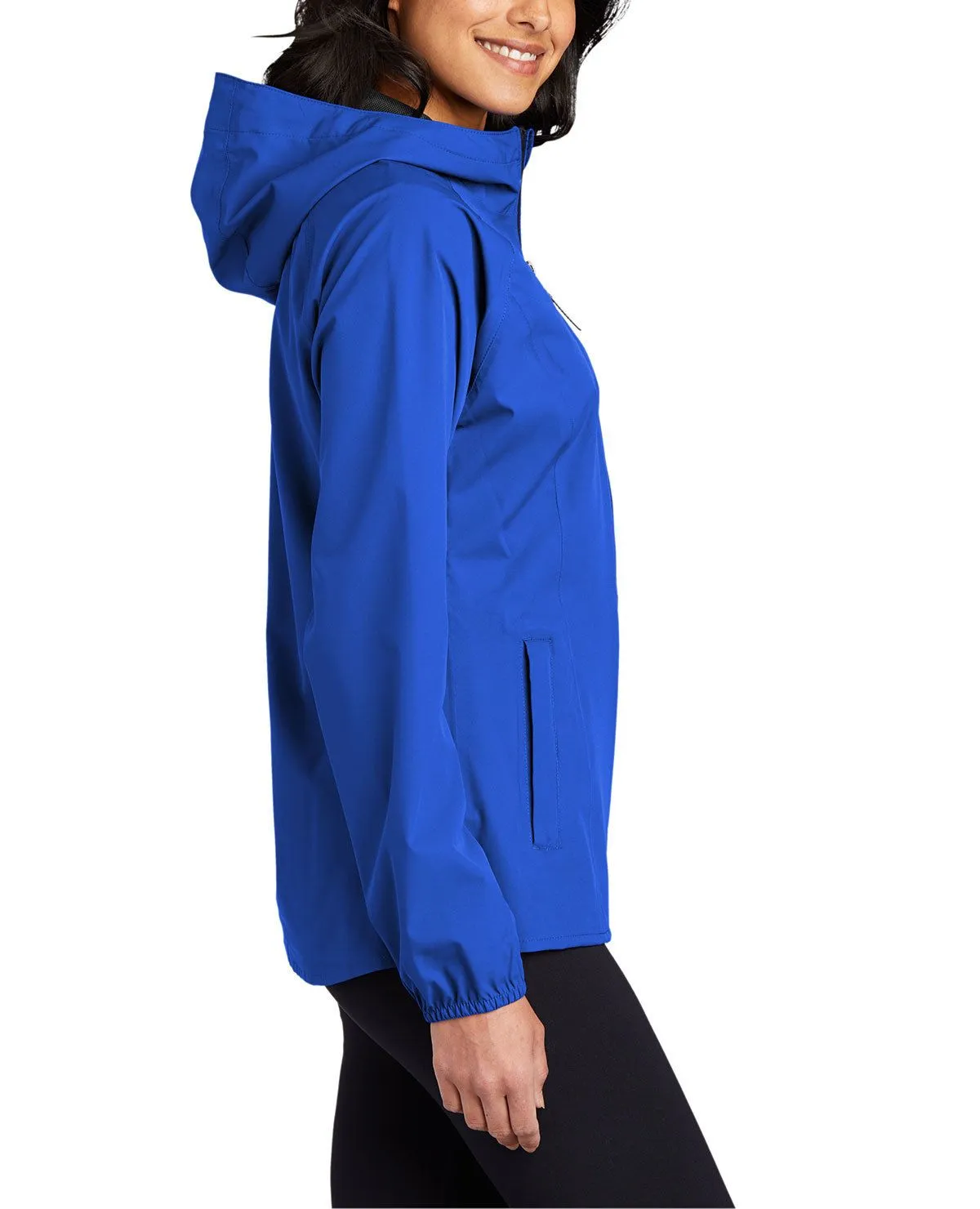 Women's Full-Zip Essential Waterproof Hooded Rain Jacket