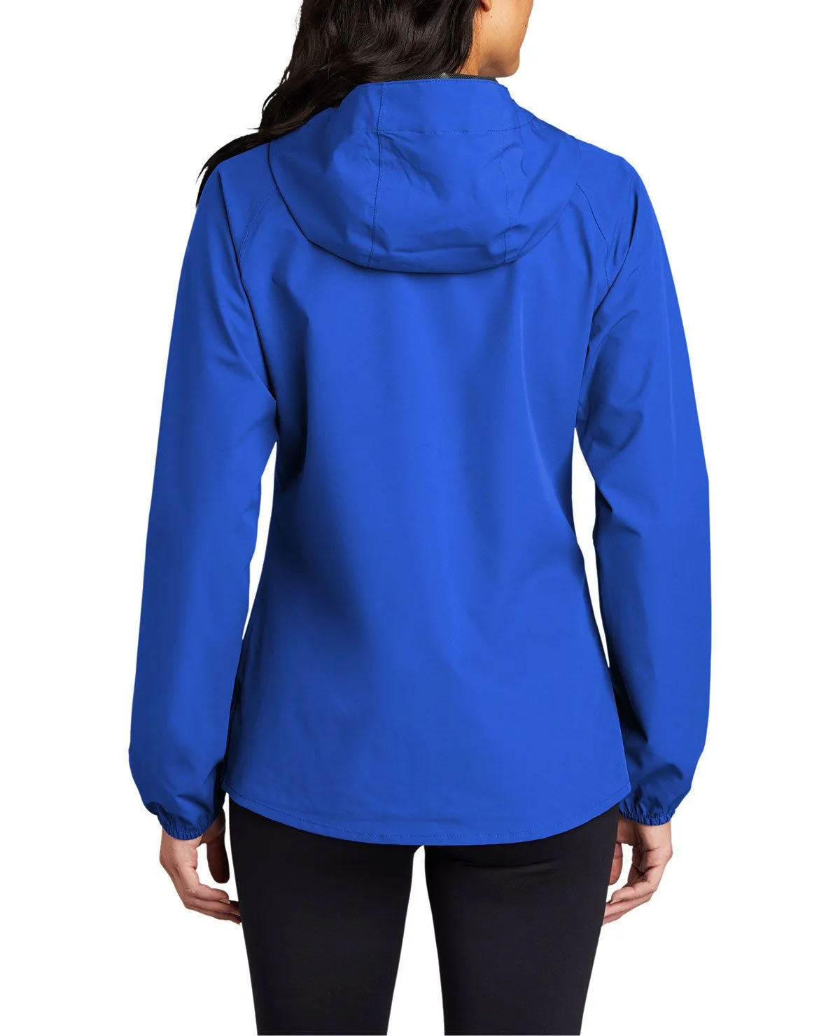 Women's Full-Zip Essential Waterproof Hooded Rain Jacket