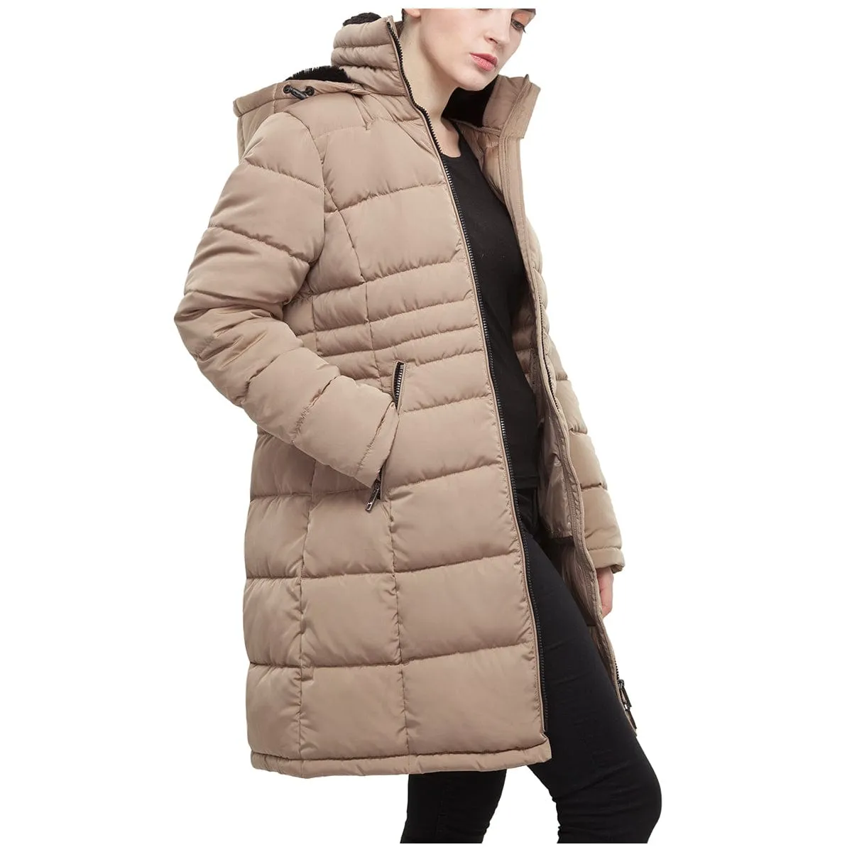 Women's Heavy Long Puffer Jacket Winter Coat