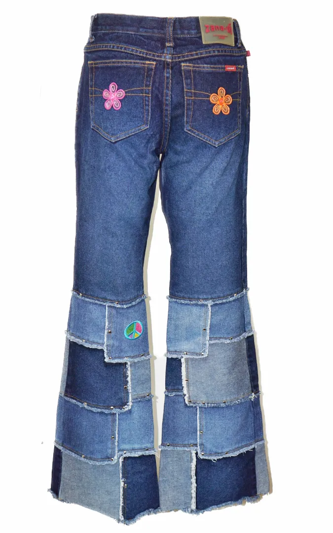 ZANA DI Y2K 00s Patchwork Flared Jeans